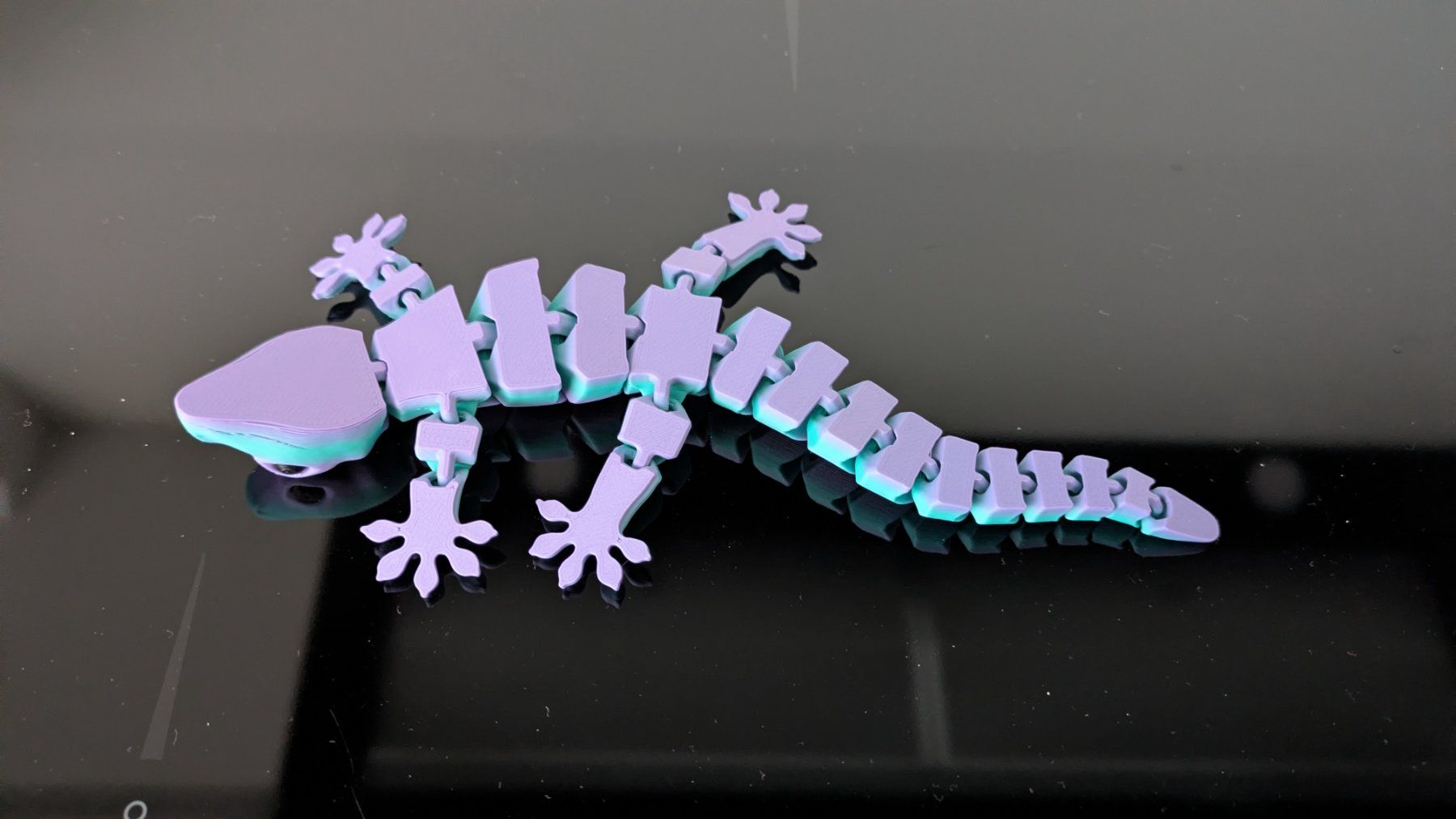 Tutte le decorazioni: Beweglicher Gecko, violett/tuerkis – Nuovo (secondo la descrizione) da Staufen venduto da El3D 2