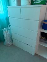 MALM Kommode mit 6 Schubladen, weiss 123/80/50cm