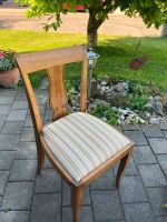 4 antike Stühle, Biedermeier-Stil, Polsterung erneuert