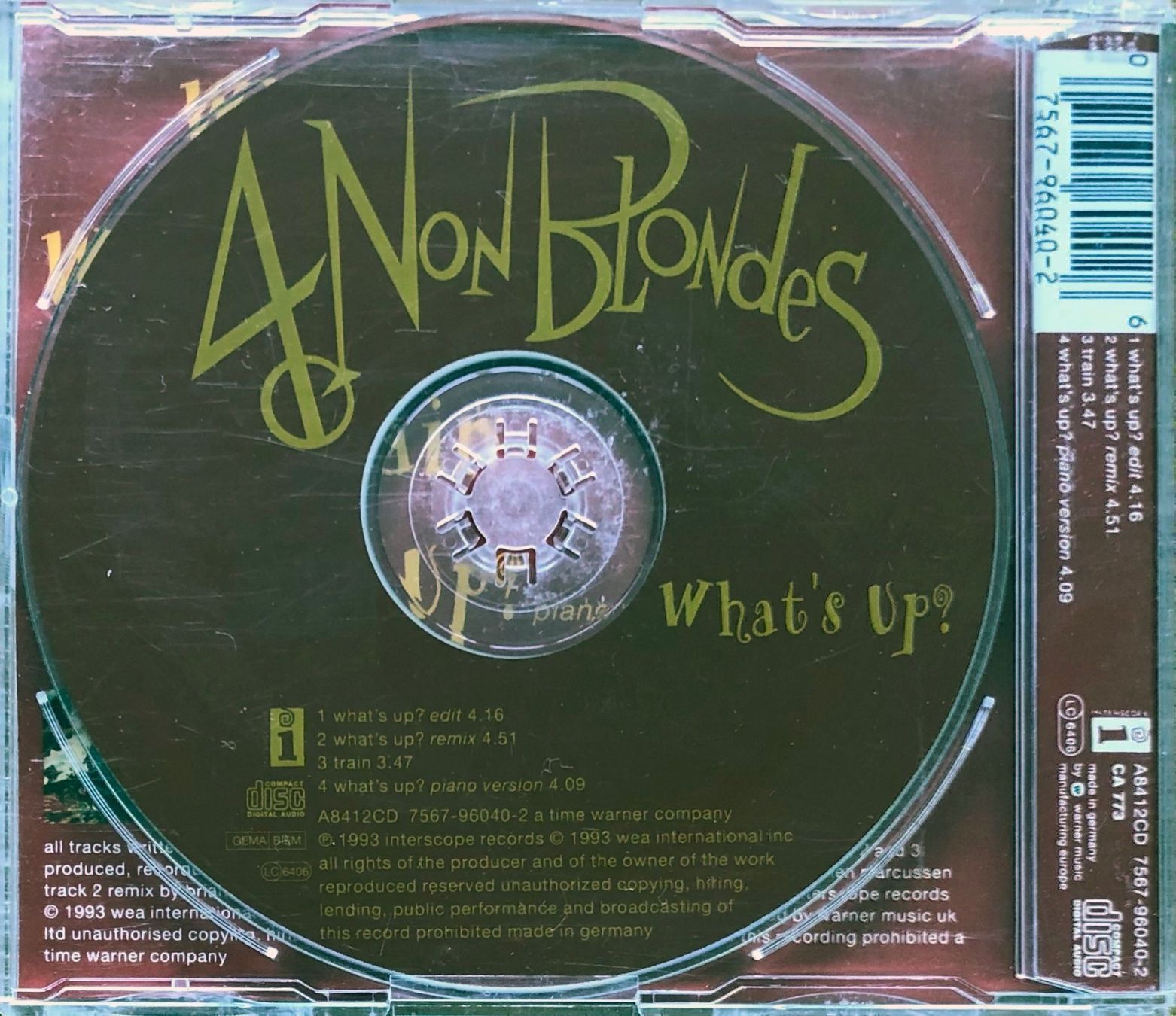 CD: 4 Non Blondes – What's Up? – Usato da Martigny venduto da jereq 1