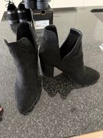 Bottine talon noir velours 36