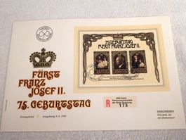 Luxusbrief, 75 Geburtstag Fürst F. Josef