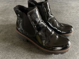 Rieker Stiefeletten Gr.37.5 schwarz Lack Herbst Winter Schuh