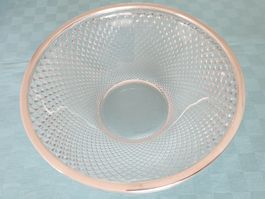 Glas Schale Schüssel mit Silber - Rand