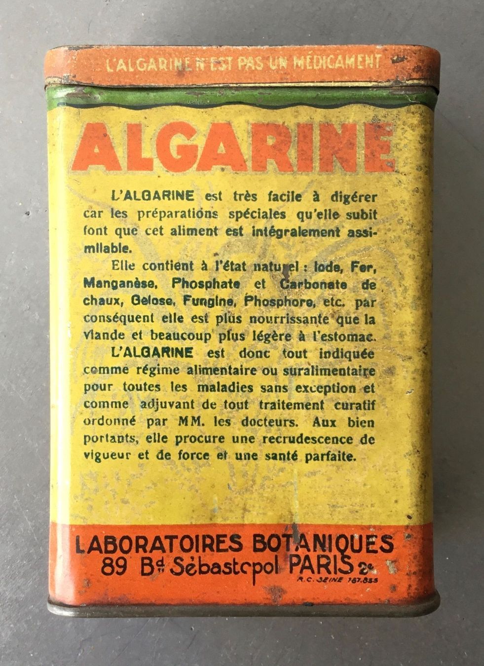 Barattoli: Blechdose Algarine, antik – Usato da Eggersriet venduto da Wiese61 3