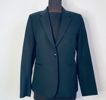 Hermès Veste blazer en laine noire - T. 40 - parfait état