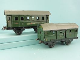 Fleischmann Spur 0, 2 X Wagen, Blech