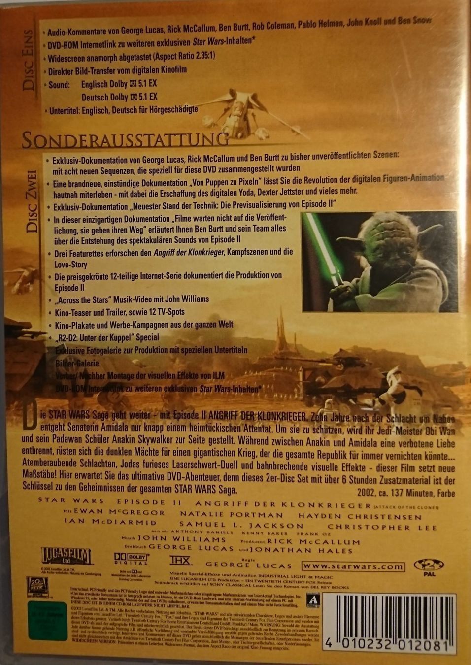 Tutti i DVDs: STAR WARS Angriff Der KLONKRIEGER 2xDVD – Usato da Zürich venduto da Raz88 1