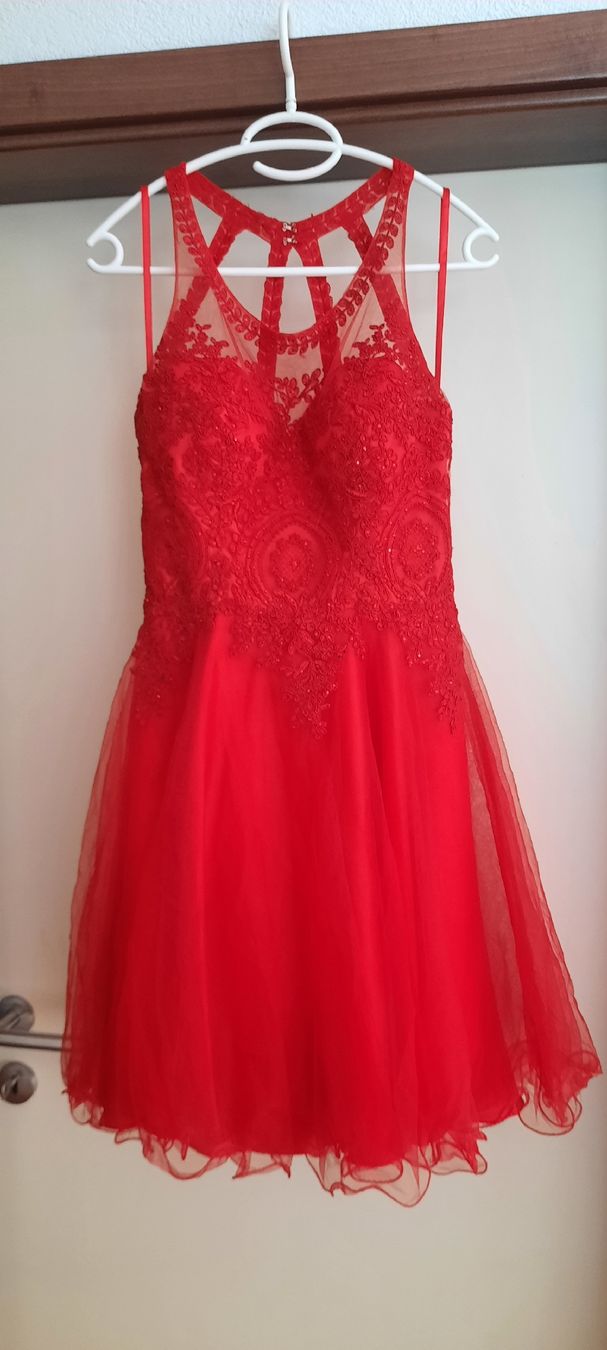 Vestiti: Robe de soirée rouge, taille XS, neuve – Nuovo (secondo la descrizione) da Delémont venduto da HappyGirl