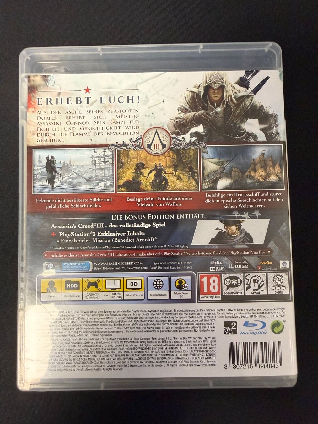 Sony Giochi: Assassin's Creed 3 - AC3 - PS3 – Usato da Pont-de-la-Morge venduto da Darfal 2