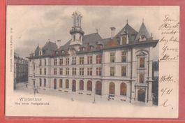 Winterthur - Das neue Postgebäude - glänzende Fenster 1899