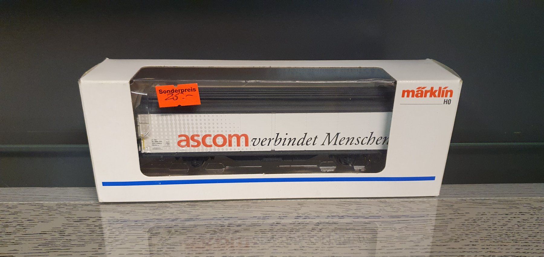 Märklin Modellini di ferrovie: MÄRKLIN: ASCOM GÜTERWAGEN NEU/OVP – Nuovo e nell'imballaggio originale da Biglen venduto da taunus82