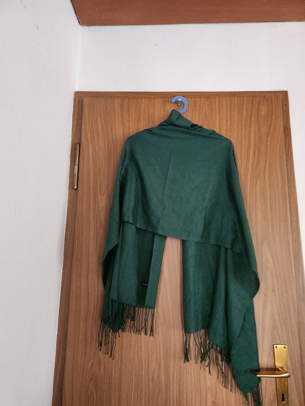 Foulards, Tücher & Schals: Écharpe cachemire vert foncé avec franges taille unique – Gebraucht aus Niedergösgen von Eva2410 1