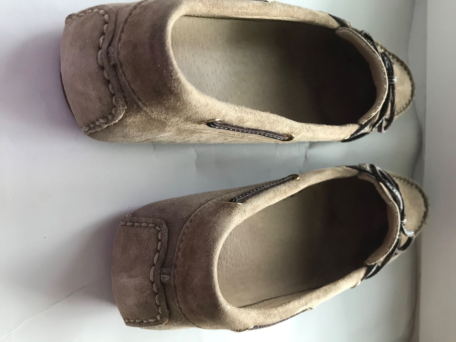 Damenschuhe: Mokassins Wildleder, Grösse 39, Gummisohle – Gebraucht aus Niederteufen von mix18 7