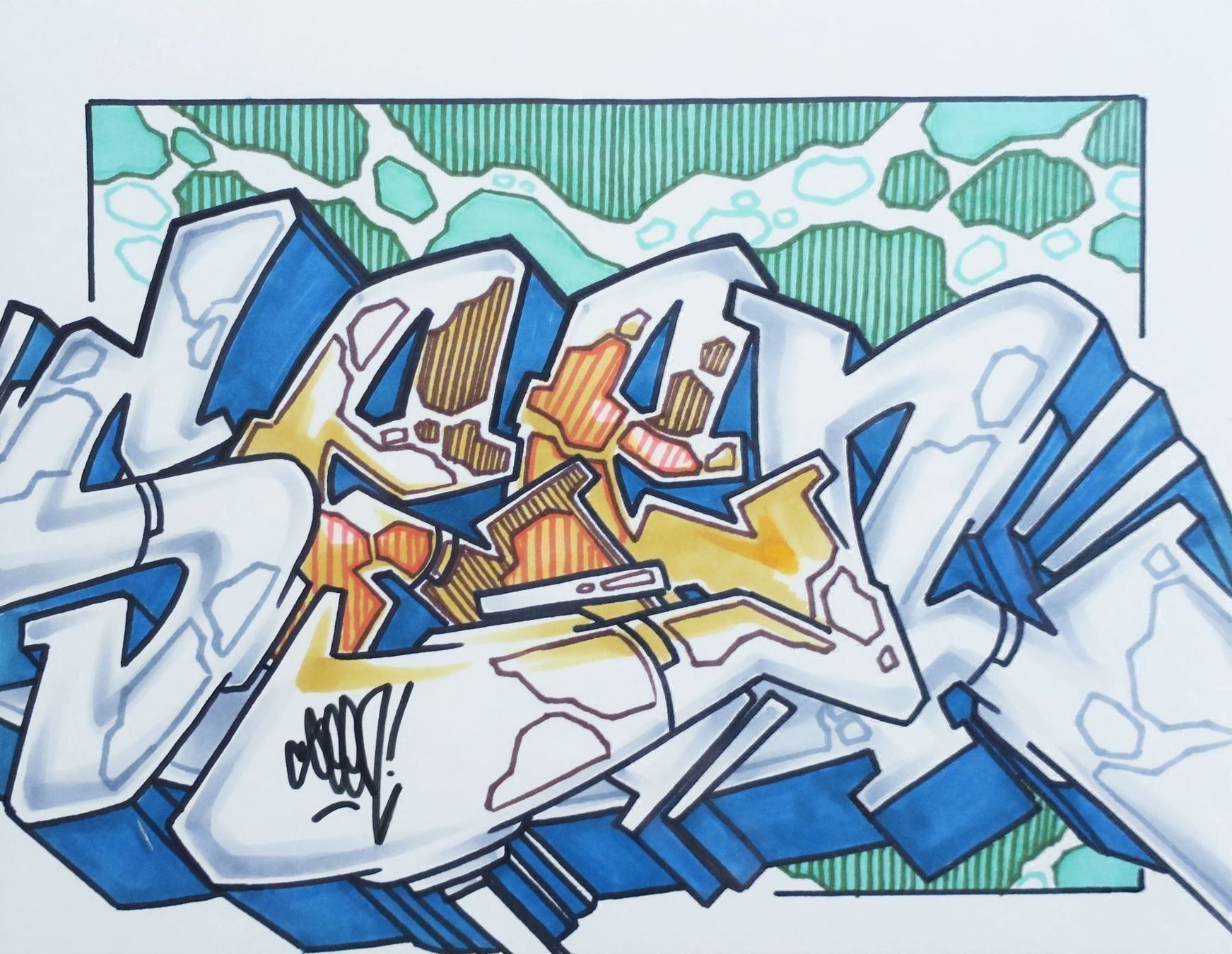 Poster & Bilder: 3 SEEN Original Graffiti Paper-Plexiglas – Gebraucht aus Zürich von 1_marsmensch 2