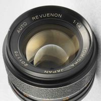 Tomioka beschriftet Auto Revuenon 55mm f1.4 M42 #s1