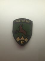 BADGE ECUSSON MILITAIRE SUISSE GEB INF BAT 17