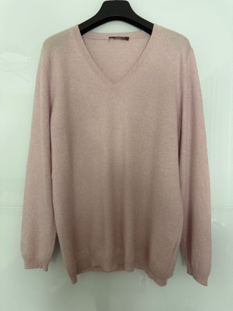 100% Kaschmirpullover in rosa 2-fädig