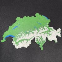 3D-Topografische Karte der Schweiz - Dekoration 🇨🇭 !