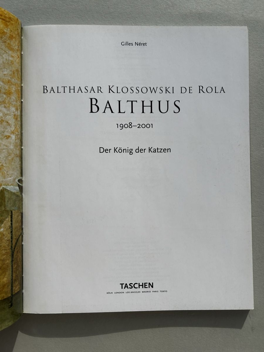 Libri: BALTHUS - Der König der Katzen - Taschen – Usato da Zürich venduto da Coffeetable88 1