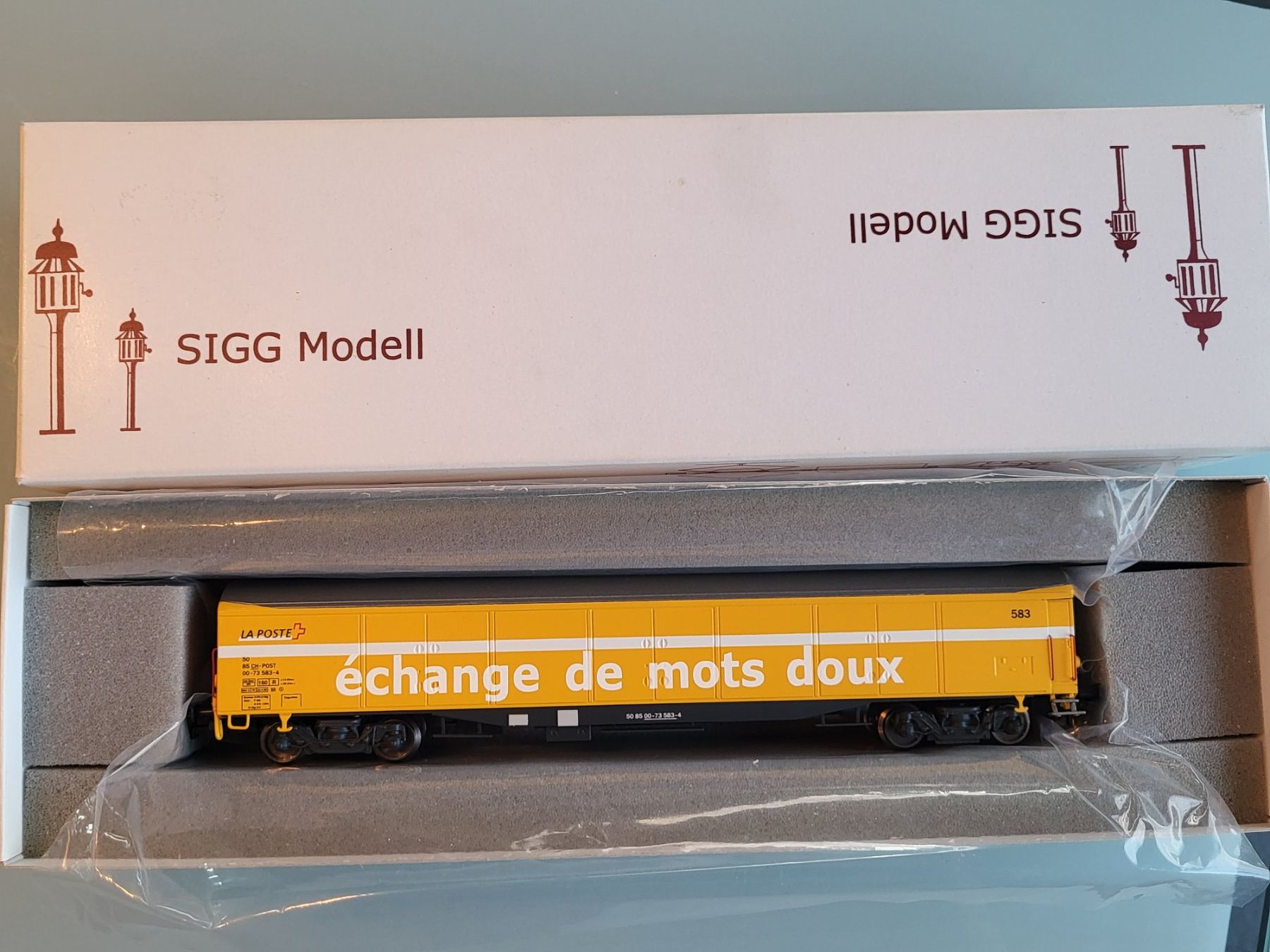 Modellini di ferrovie: H0 SIGG Modell SBB PTT Postwagen NEU ! – Nuovo e nell'imballaggio originale da Oberburg venduto da sensetal 6