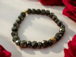 Funkelndes Armband Hämatit & Bronze