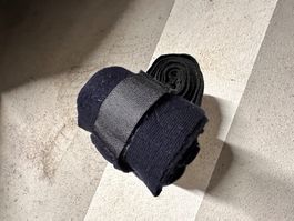 Pferde Bandagen,, 3x Blau-Schwarz,