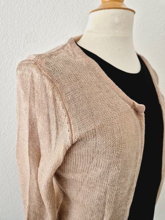 REVIEW JACKE STRICKJACKE L BEIGE,  TOP ZU KLEID JEANS HOSE