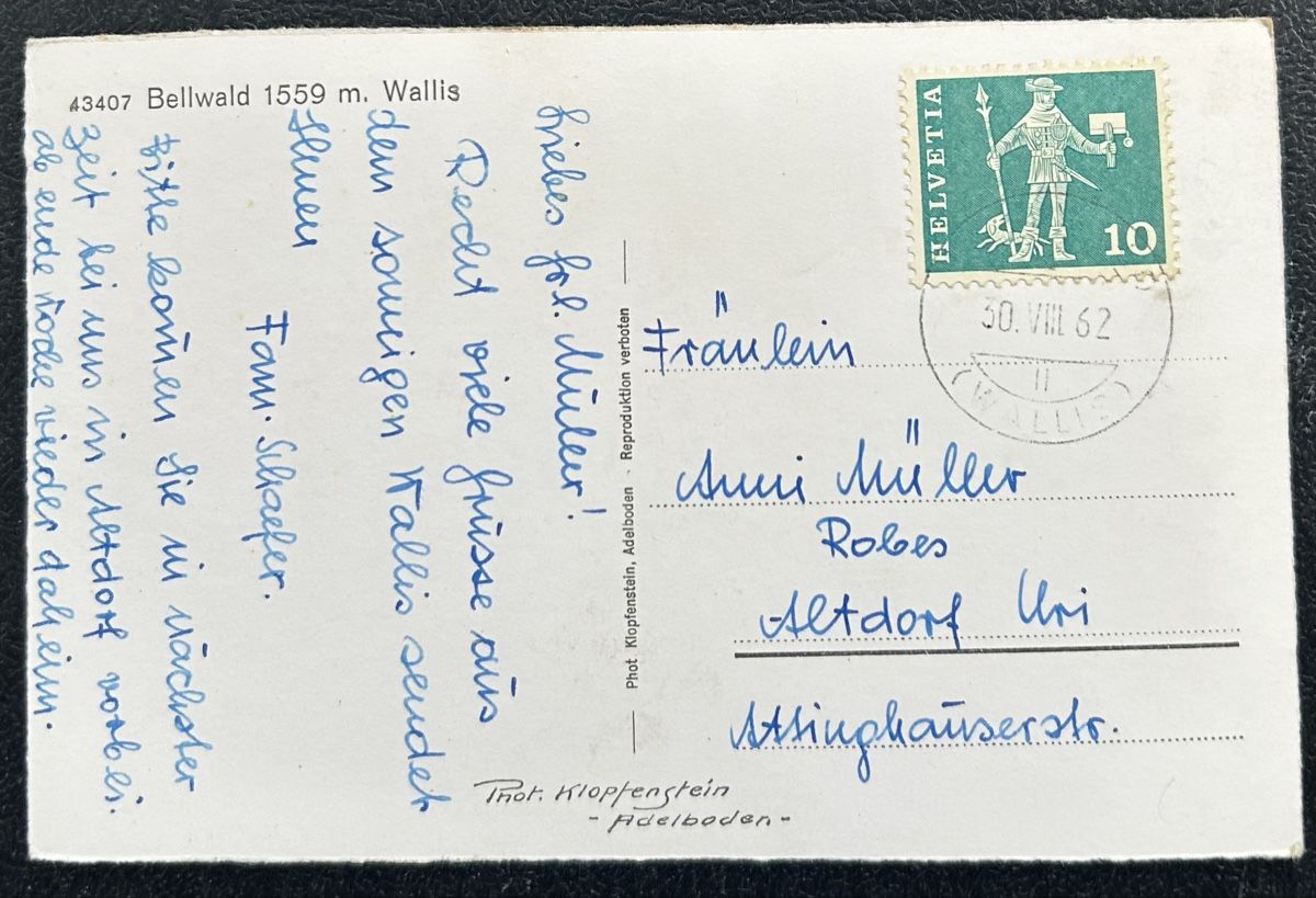 Cartoline postali: AK Bellwald – Usato da Horw venduto da Tellbub 1