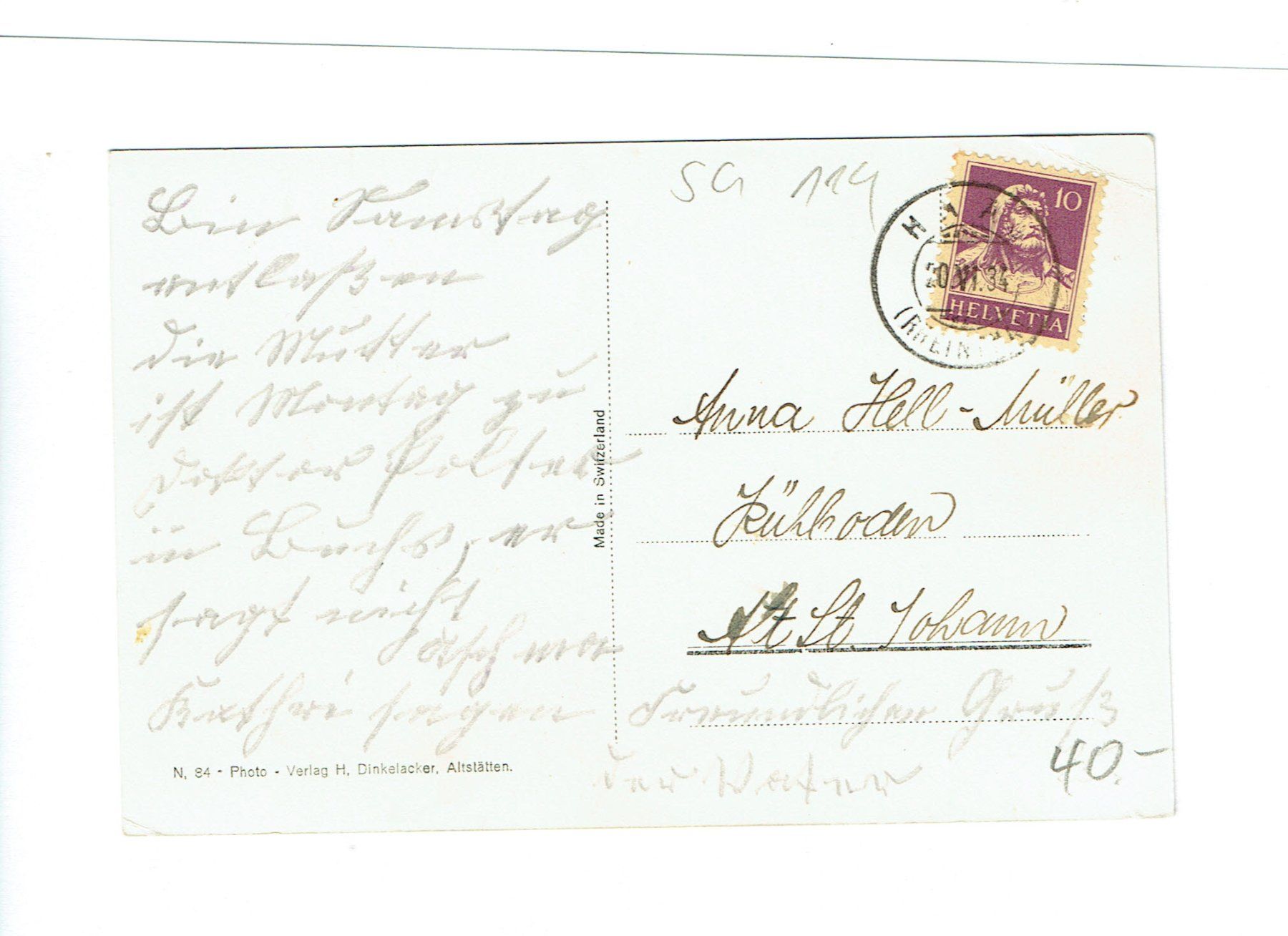 Cartoline postali: Haag im Rheintal – Usato da Tagelswangen venduto da Miski 1