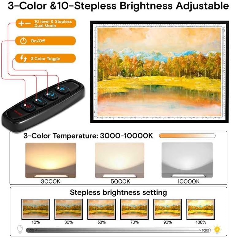 Tablet PC: DONPODER A2-Lichtpad, 9000 Lux hell, 3 Farben und Dimmung – Neu und originalverpackt aus Zürich von Grandpas 4