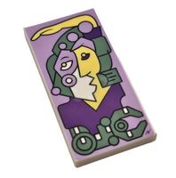 LEGO 6366173 Fliese 2 x 4 mit Porträtmuster im Picasso-Stil