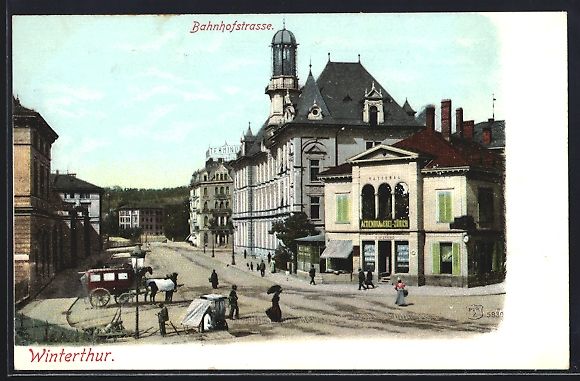 Ansichtskarten: Winterthur, Bahnhofstrasse im Sonnensche – Gebraucht aus Berlin von bartko-reher