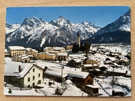 Alte Ansichtskarte Ftan GR, verschneit, Wintermotiv 1973