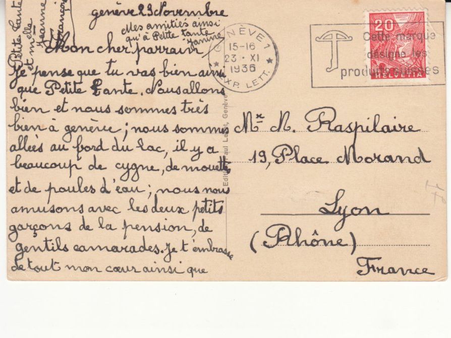 Cartoline postali: Genève DS Savoie 1936 – Usato da Bürglen TG venduto da StampGraf 1