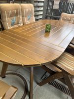 Gartentisch Holz mit 6 Stühlen guter Zustand