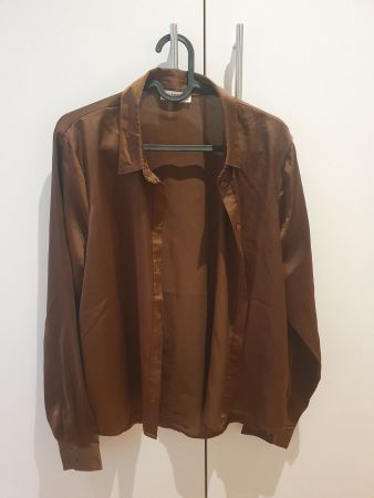 Schicke braune Bluse Gr. M