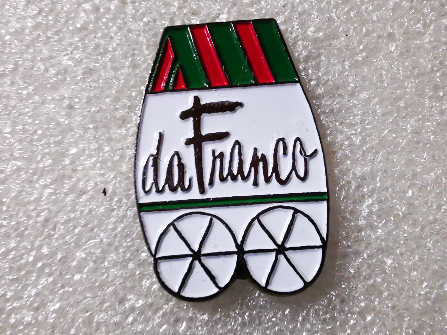 Placchette & Badge: Ansteckpin 137: daFranco – Usato da Oppligen venduto da Pin-Fall-Shop