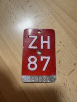 Velonummer ZH 87