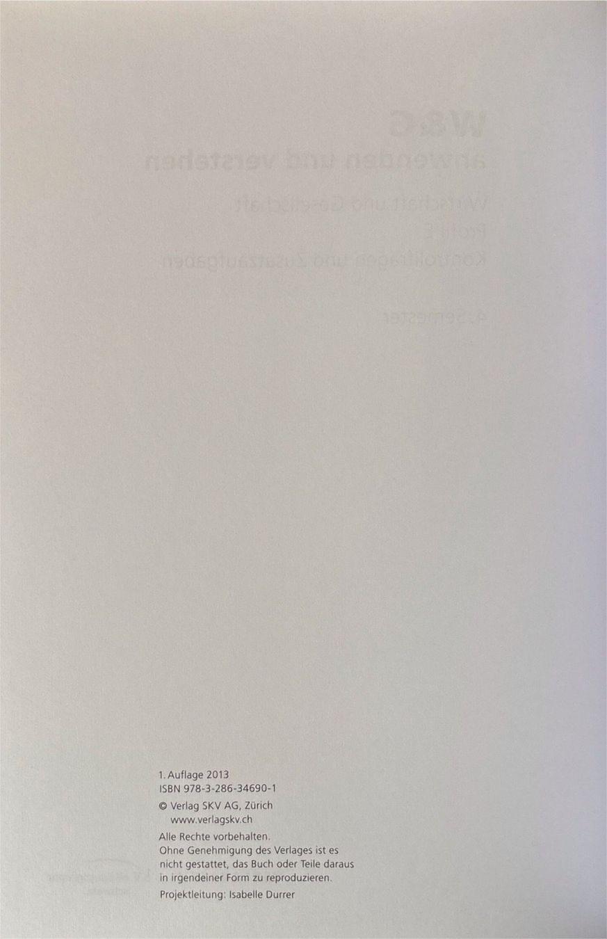 Libri: W&G anwenden und verstehen, E Profil, 4. Semester – Nuovo (secondo la descrizione) da Sarnen venduto da Livres 7