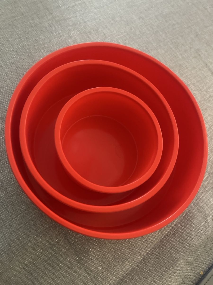 Teglie da forno: Silikonform Set, 3 teilig, Rot, Neu – Nuovo e nell'imballaggio originale da Zürich venduto da Belisimo 2