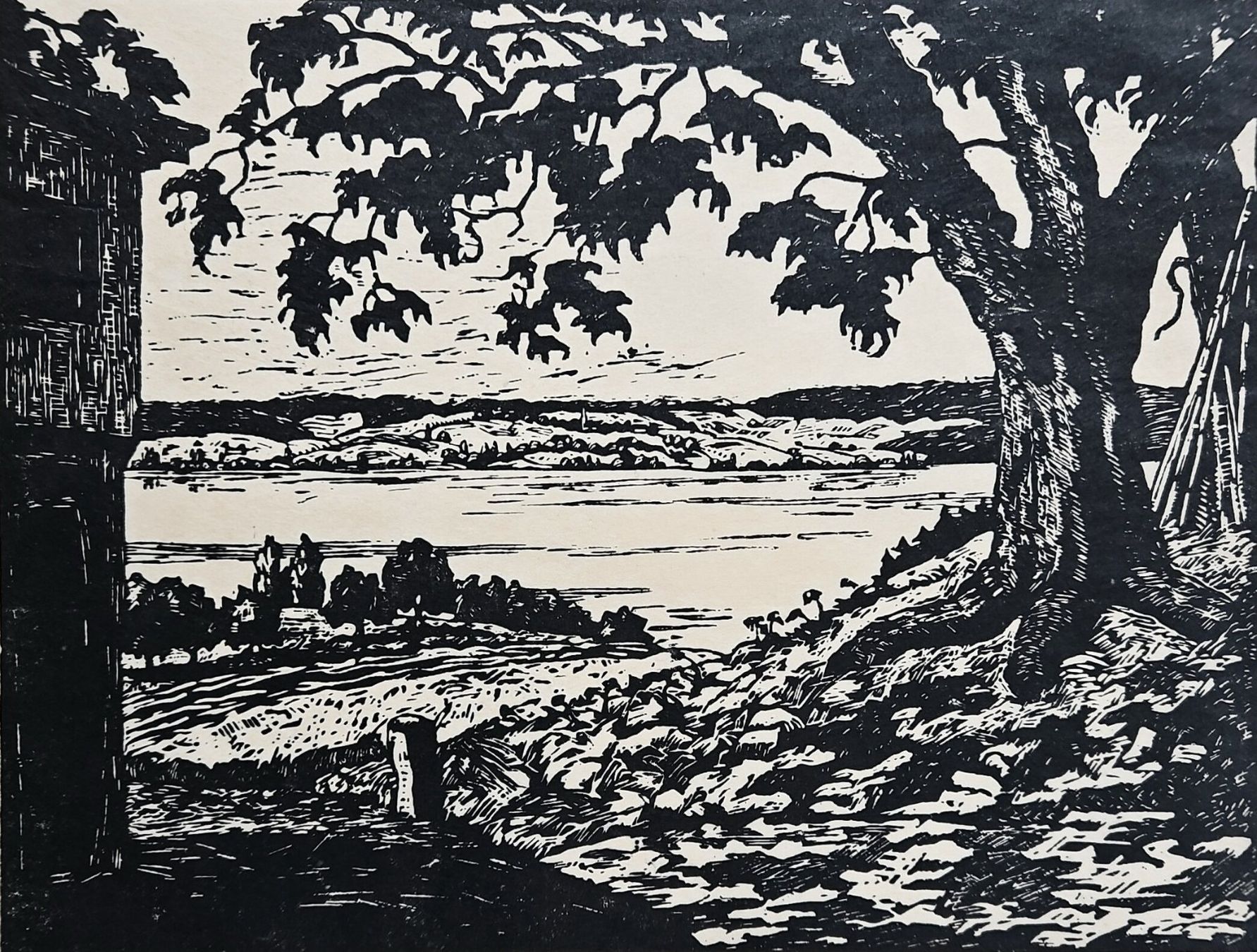Xilografie: E. Bärtschi - Holzschnitt – Usato da Elgg venduto da cuendetkunst