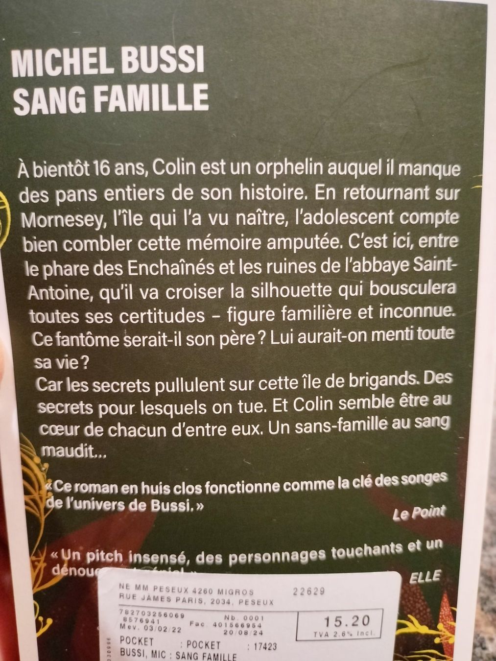 Libri: Sang famille MICHEL BUSSI – Usato da Cortaillod venduto da rozinna 1