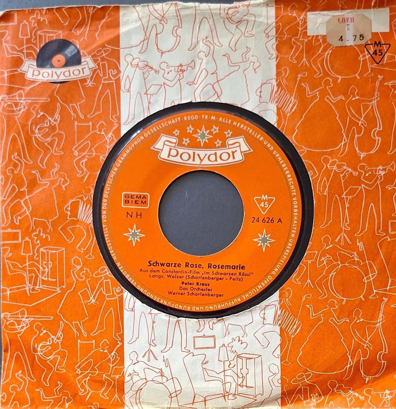 Schallplatten: Vinyl Single Peter Kraus - Schwarze Rose, Rosemarie – Gebraucht aus Langenthal von Modo39