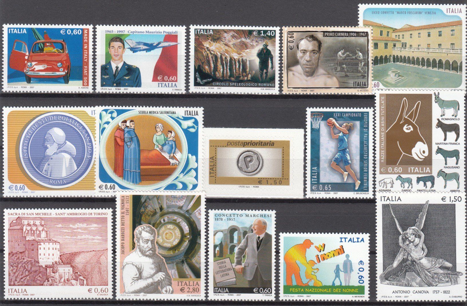 Tutti i francobolli: Italien 2007 postfrisch – Usato da Bürglen TG venduto da StampGraf 6