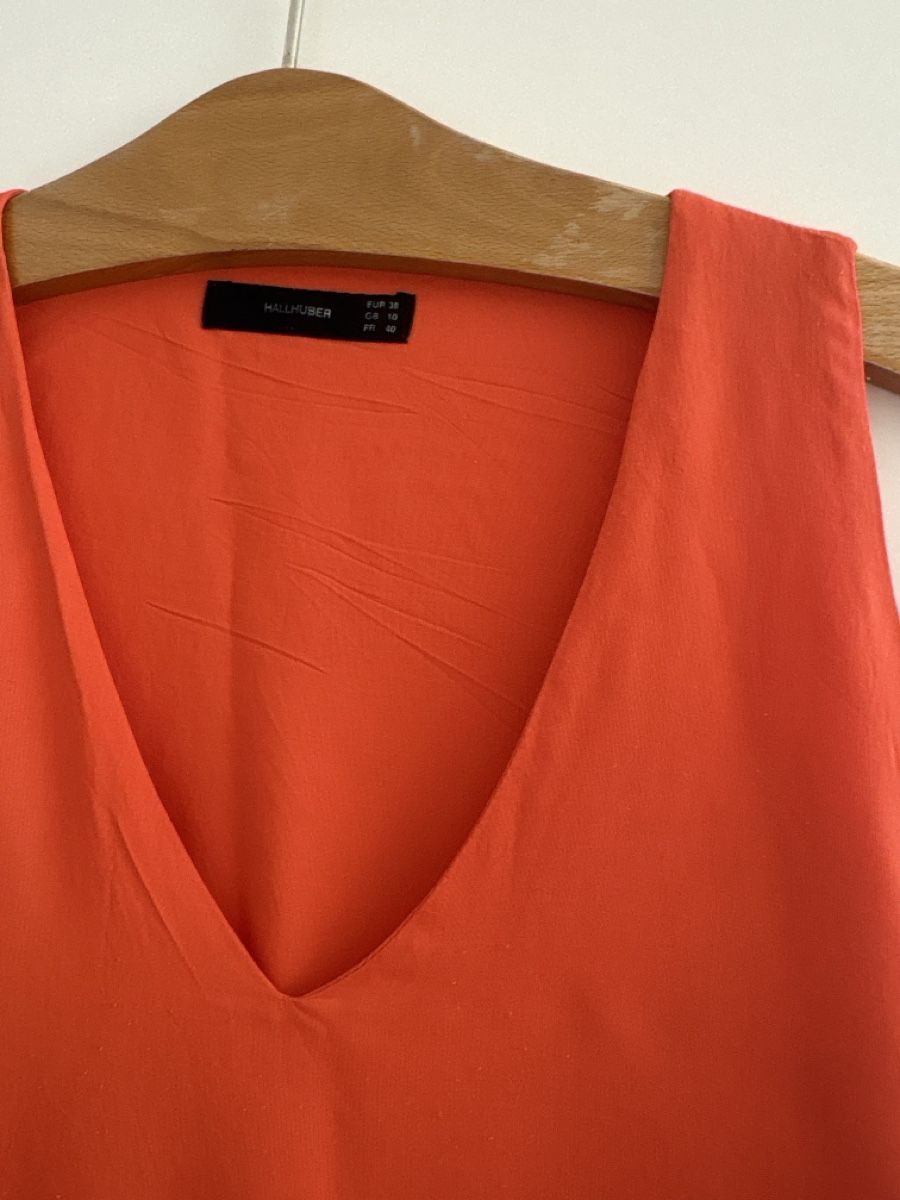 Hallhuber Vestiti: Sommerkleid orange ärmellos gebraucht – Usato da Kaiseraugst venduto da deb_998t 1