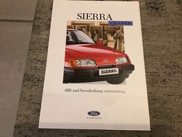Ford Sierra Leader Verkaufsprospekt 8 Seiten August 1988