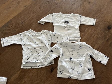3 hübsche Langarmige Shirts in weiß Größe 56 🤍