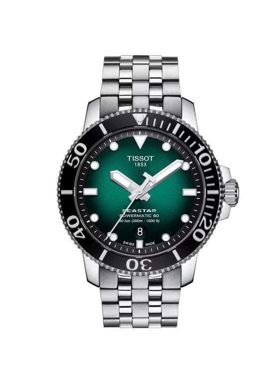 Tissot Orologi: Tissot Seastar 1000 Automatic, grün – Usato da Appenzell venduto da fischpas