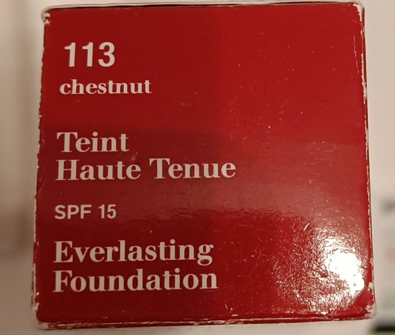 Clarins Make-up: Fond de teint Clarins Everlasting 113 Chestnut – Nuovo e nell'imballaggio originale da Genève venduto da Kamajan 1
